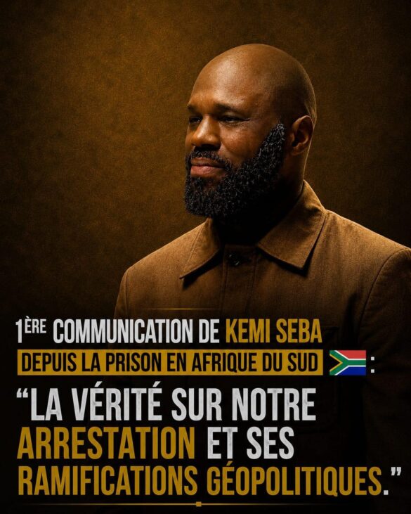 Lettre officielle de Kemi Seba depuis la prison en Afrique du Sud